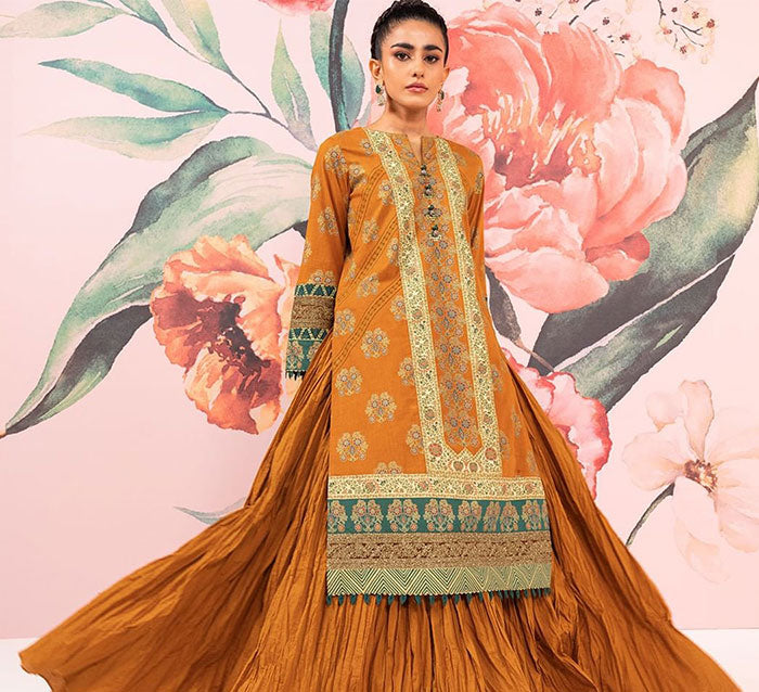 formal unstitched dresses Azure Red Formal Collection Chiffon Handemblish 3pc Unstitched SC-1250 main image 0