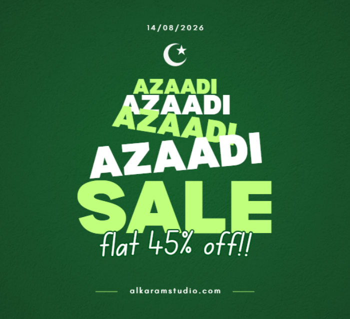 Azadi Sale 2026: Alkaram Studio's 14 August Independence Day Sale Is Here