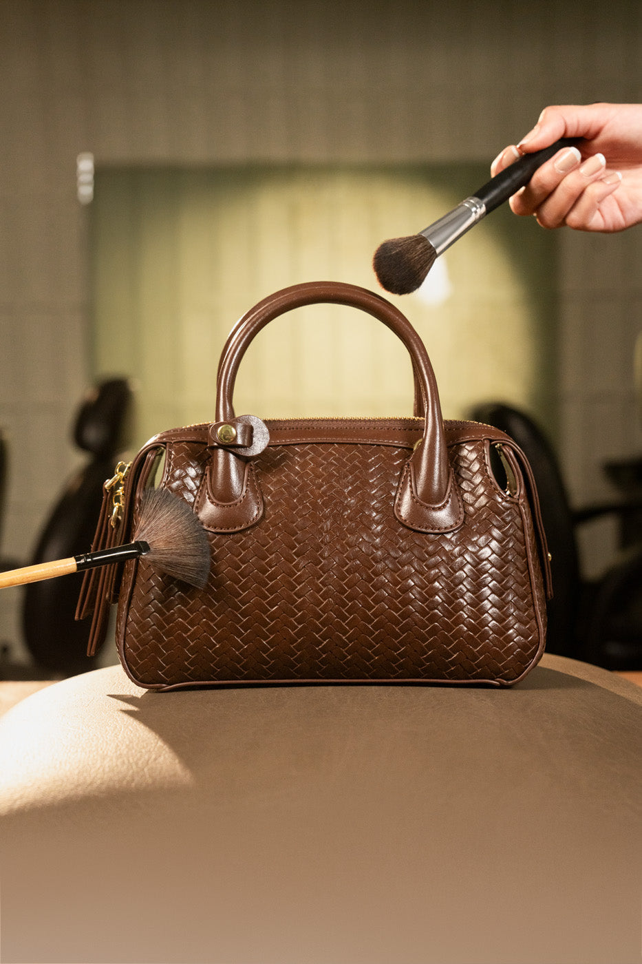 Mini Boston Bag – Coffee