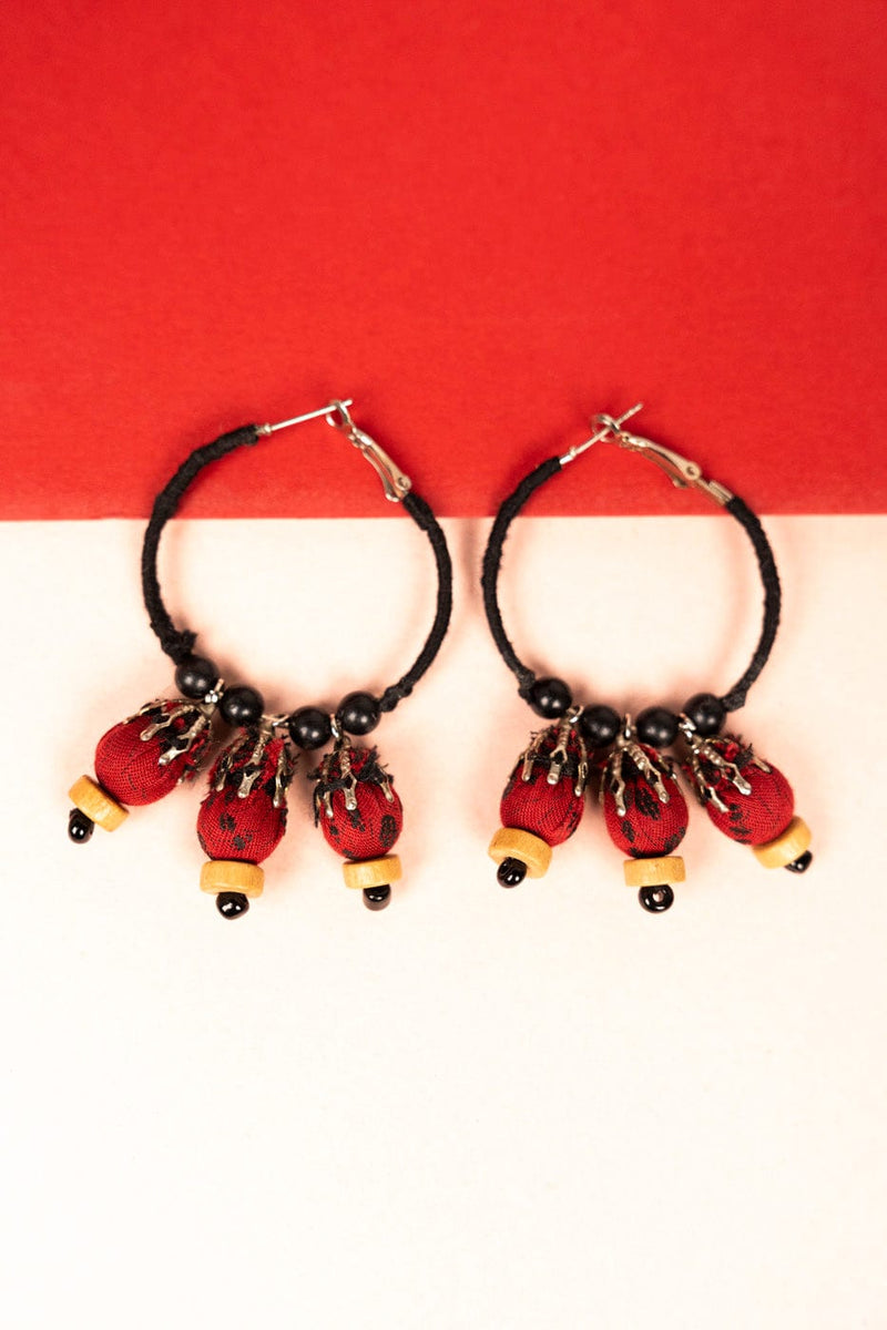 Hoop Earrings – Red