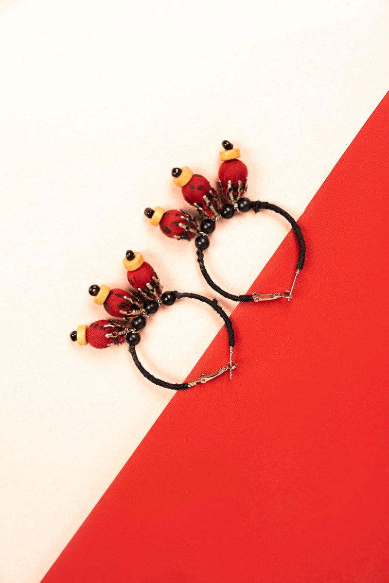 Hoop Earrings – Red