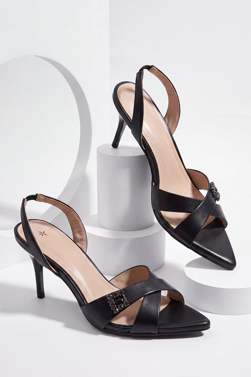 Strappy Heels – Black