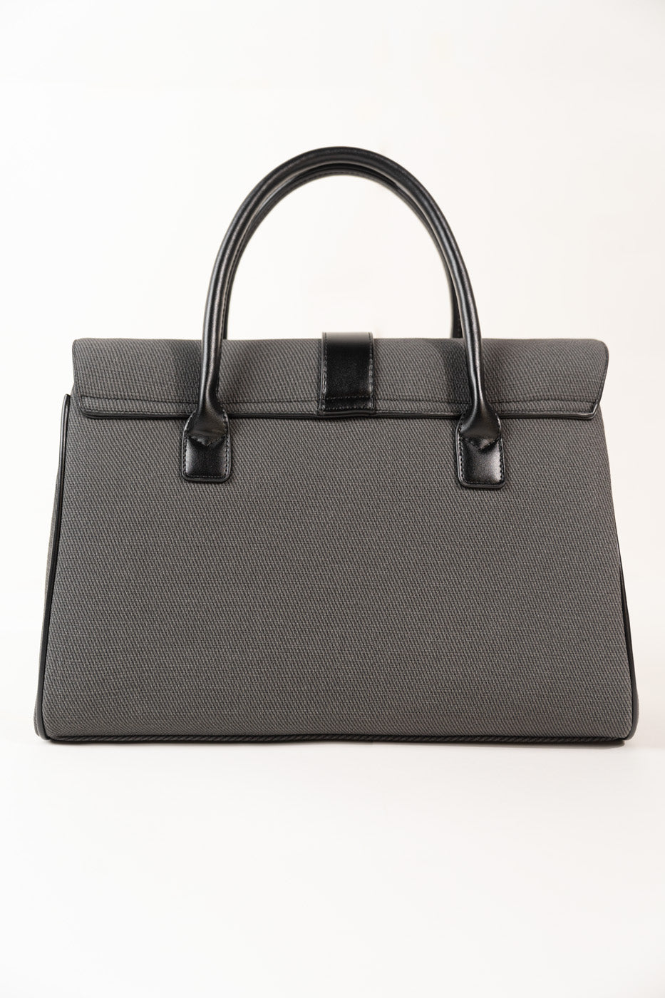 Structured Flap Satchel – Black