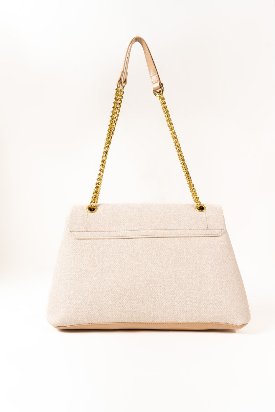 Chain Strap Shoulder Bag – White