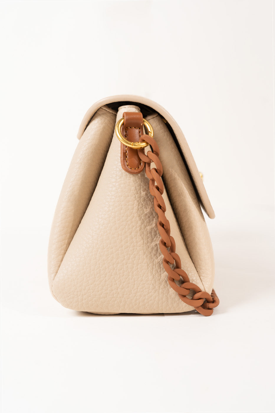 Chain Strap Shoulder Bag – Beige