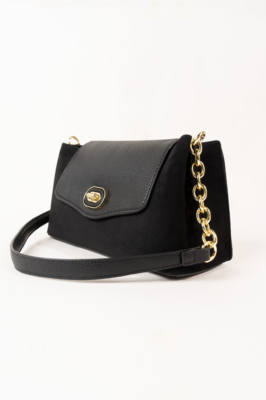 Chain Strap Shoulder Bag – Black