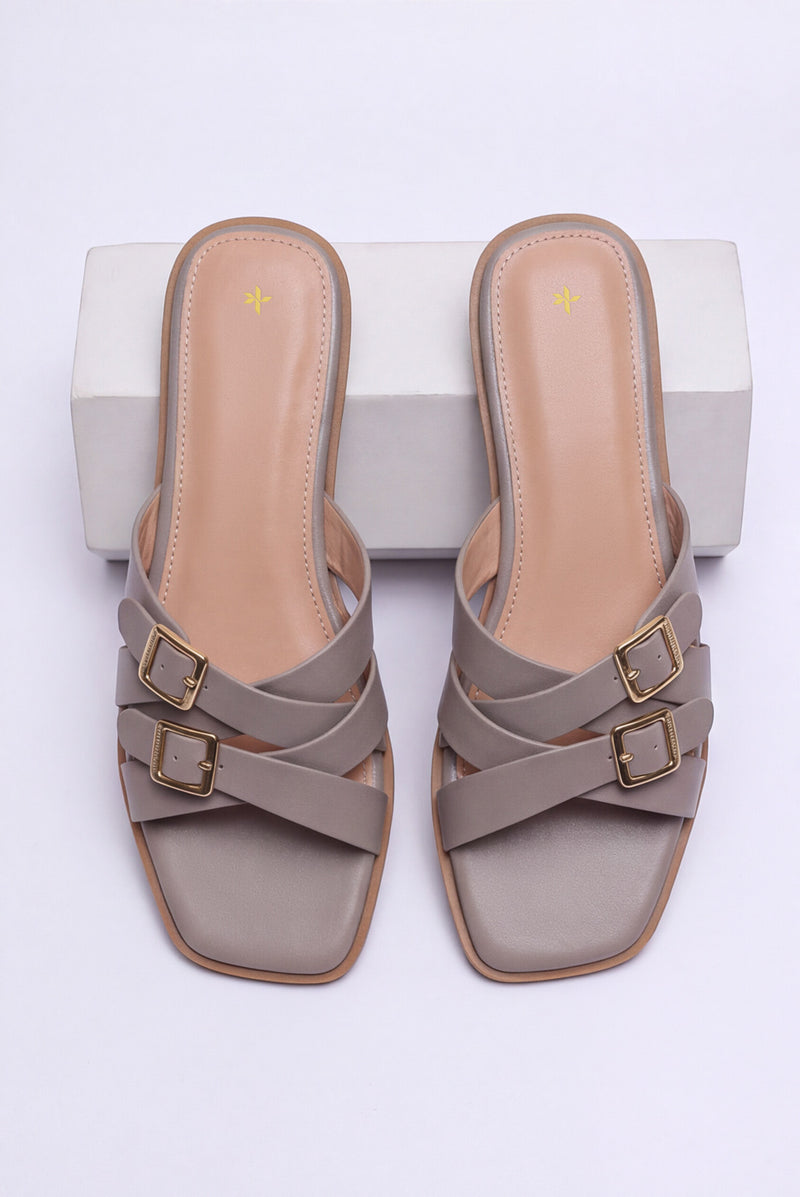 Knot Strap Slides – Khaki