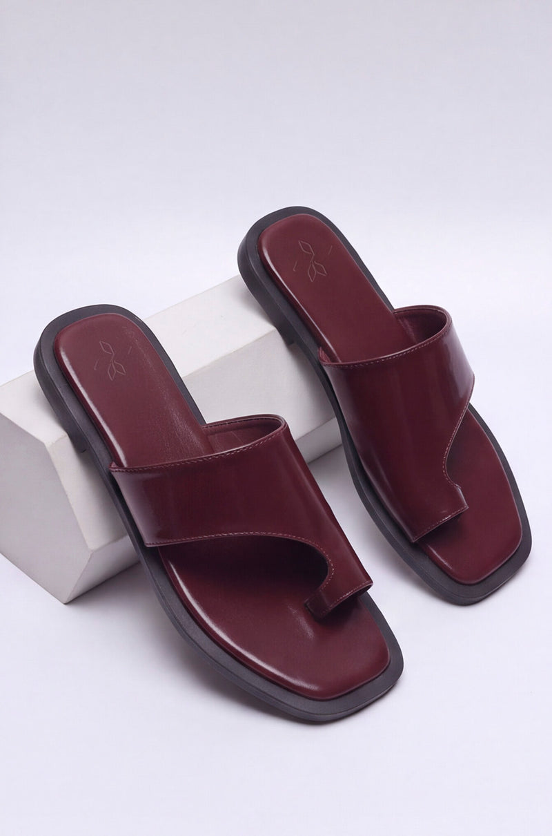 Braided Band Heels – Wine