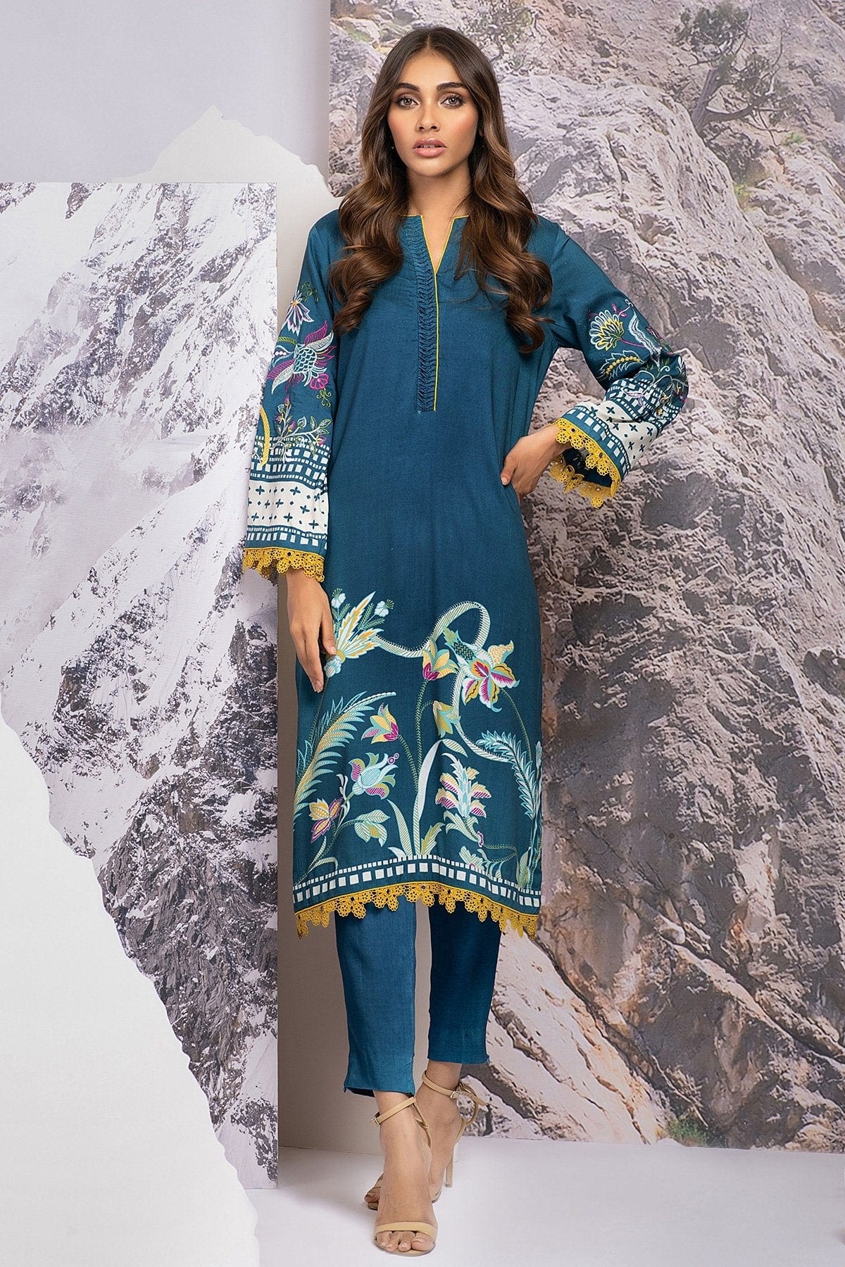 1 Pc Embroidered Viscose Shirt