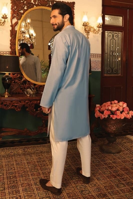 Embroidered Yarn Dyed Kurta