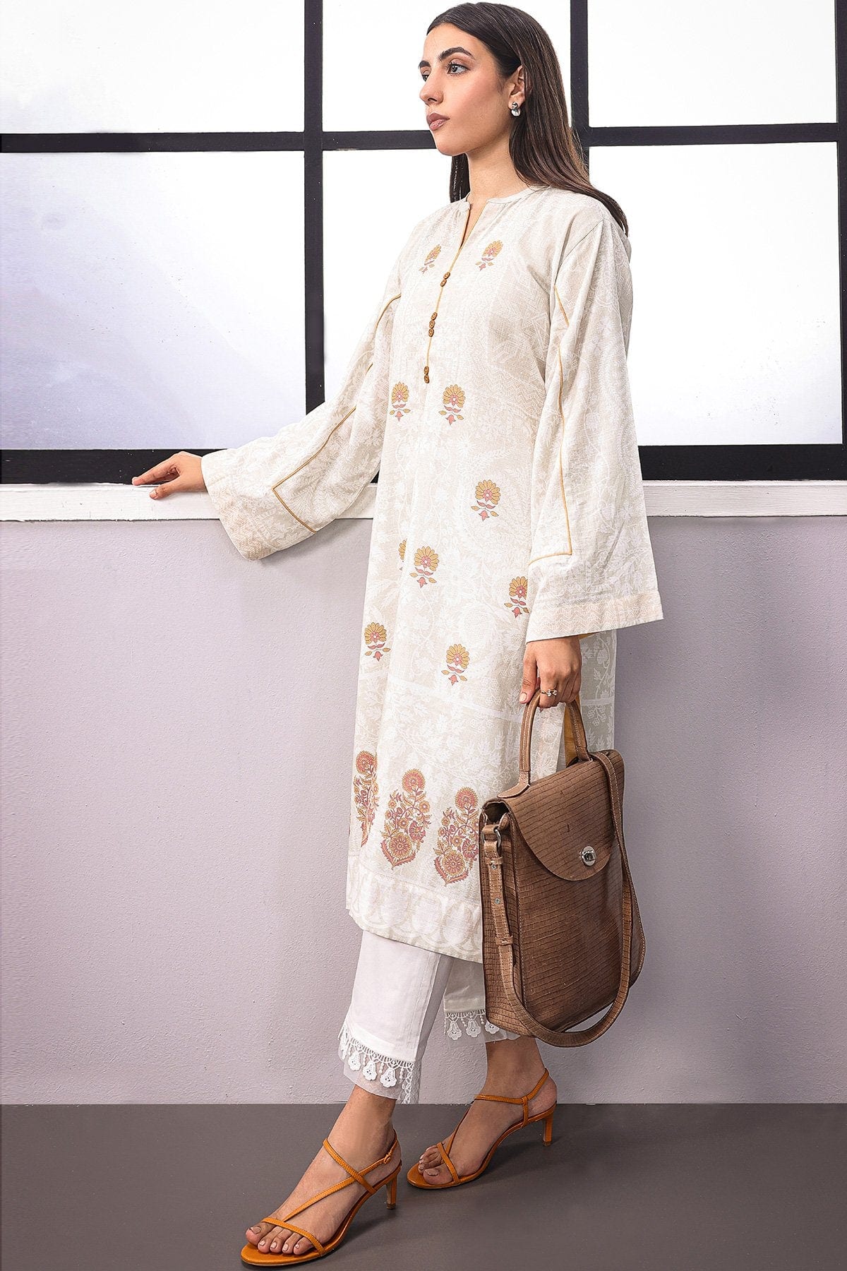 Printed Khaddar Kurti