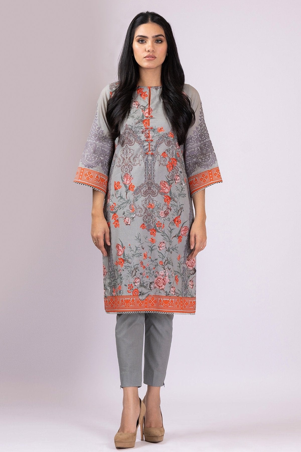1 Pc Embroidered Lawn Shirt