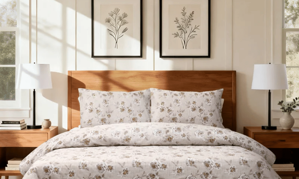 Printed Bed Sheet Sets: Designer bed sheet sets by Alkaram