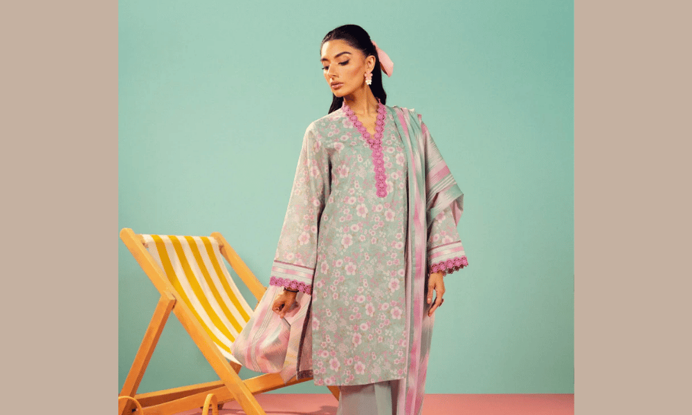 printed lawn suit