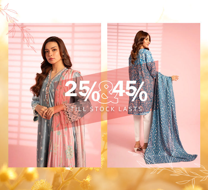 25% and 45% off On Alkaram Studio's Azadi sale 2025