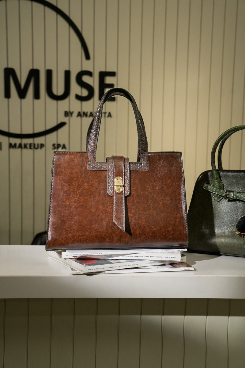 Structured Tote Bag – Coffee
