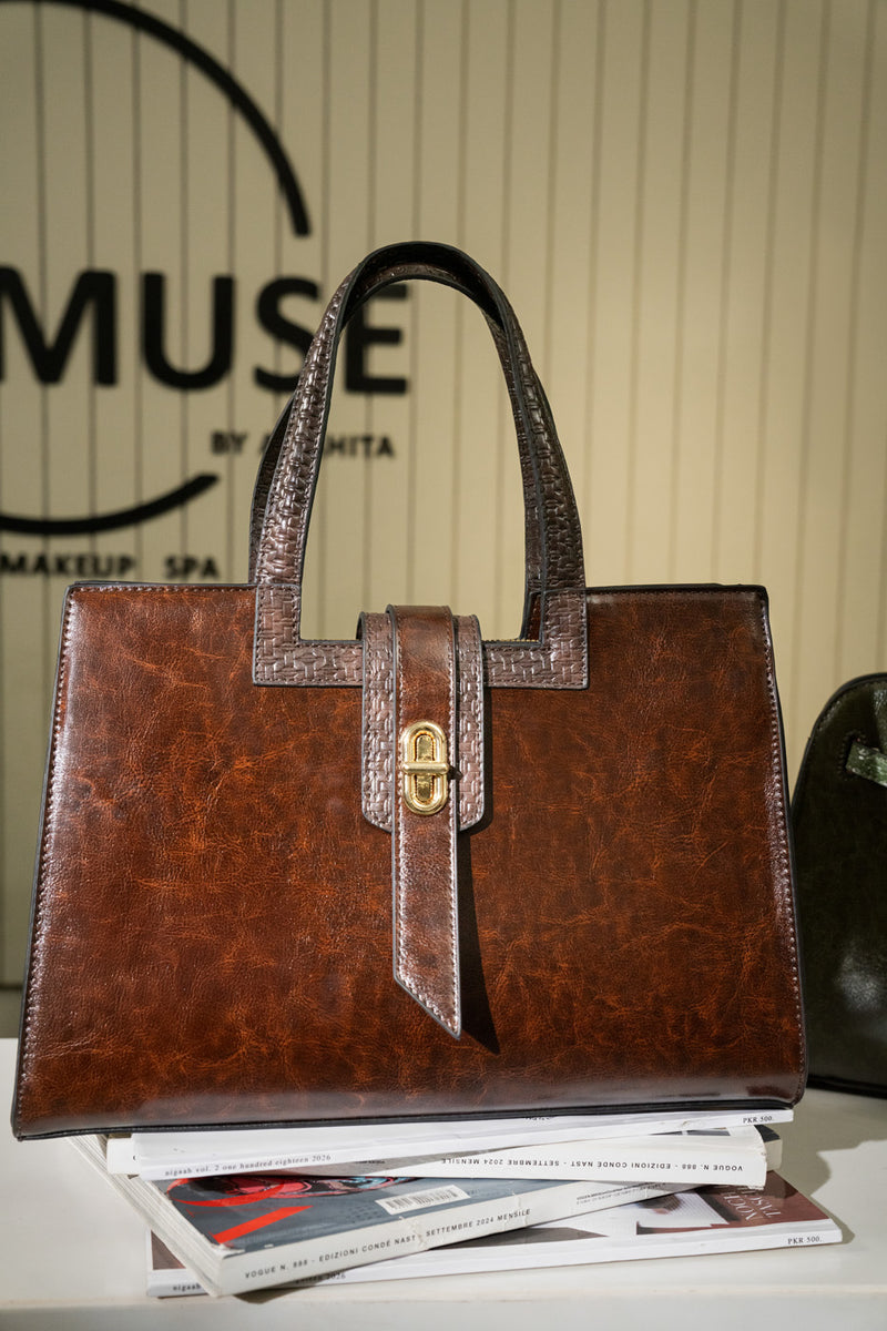 Structured Tote Bag – Coffee