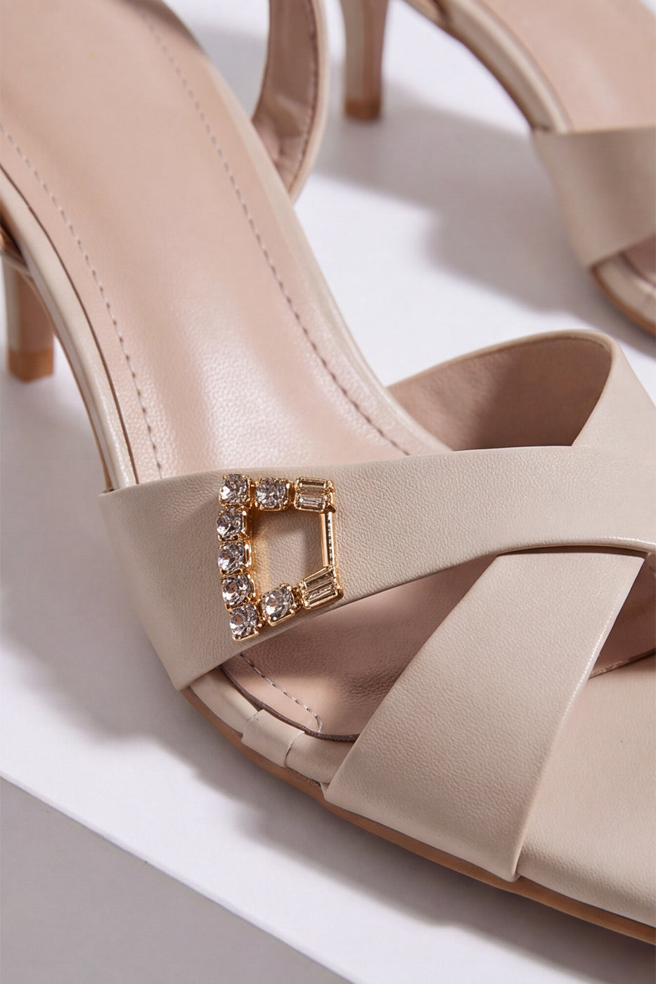 Strappy Heels – Beige