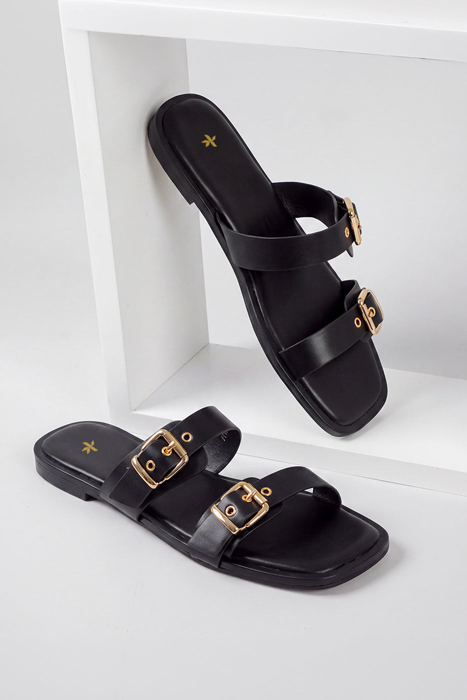 DOUBLE BUCKLE SLIDES