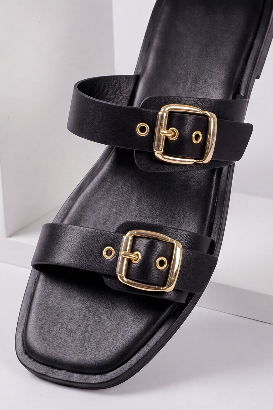 DOUBLE BUCKLE SLIDES
