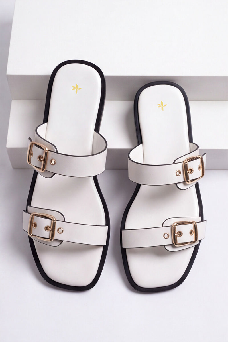 DOUBLE BUCKLE SLIDES