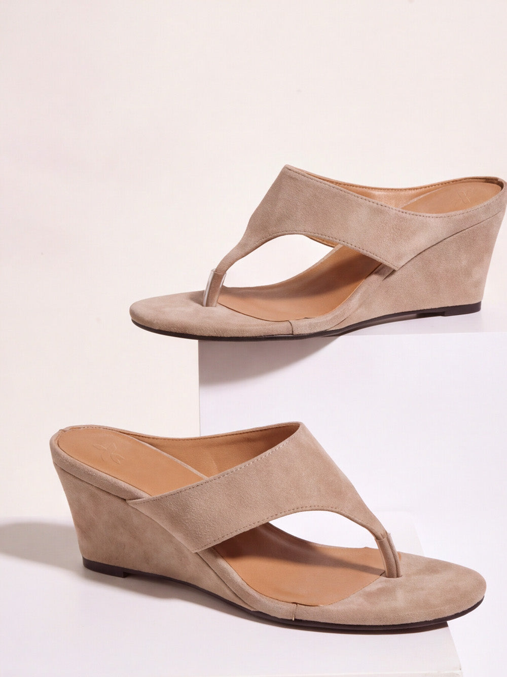 CROSS STRAP WEDGE SANDALS