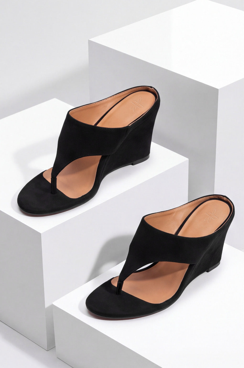 CROSS STRAP WEDGE SANDALS