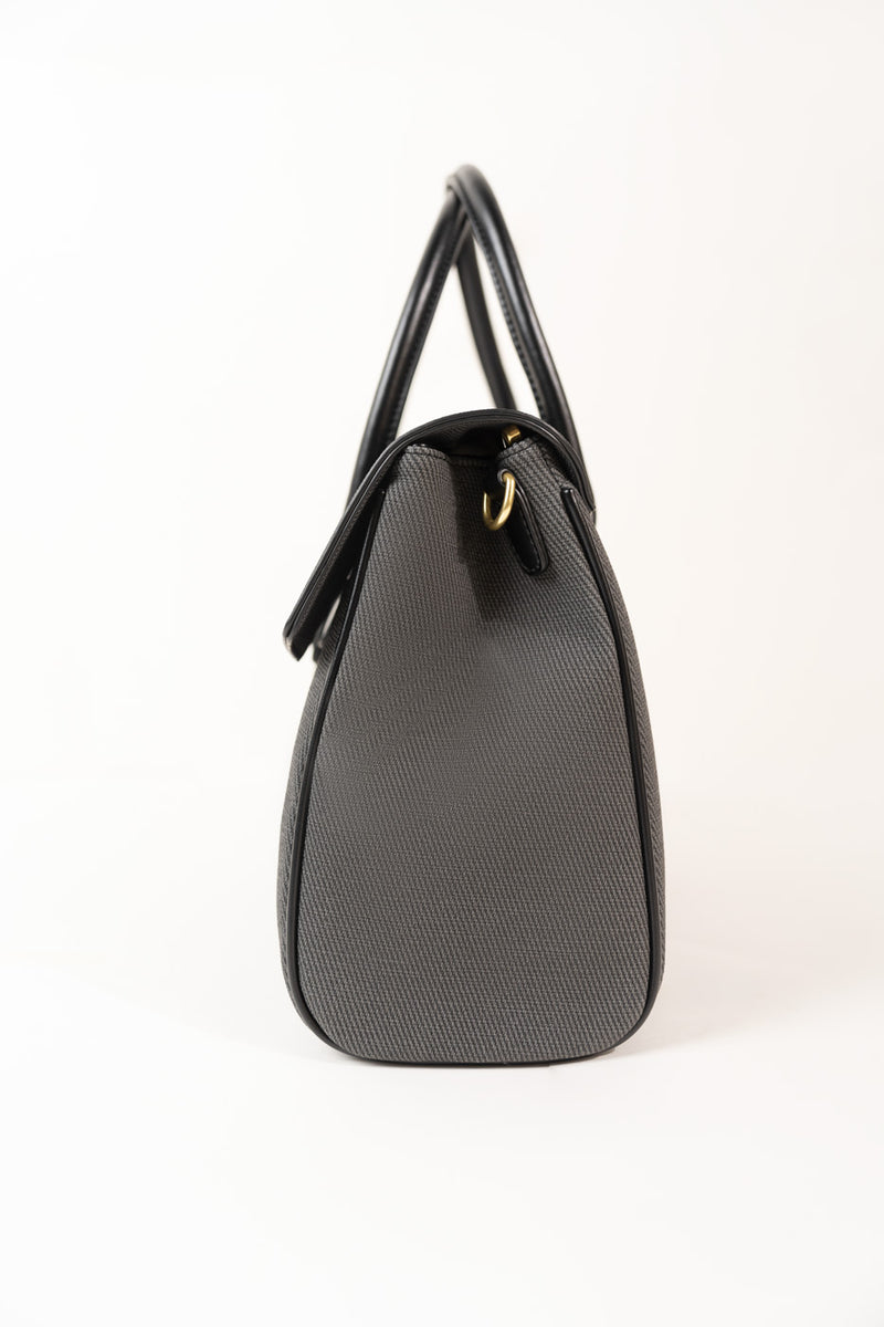 Structured Flap Satchel – Black