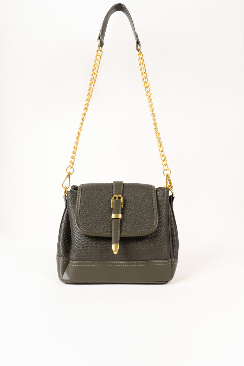 Chain Strap Crossbody Bag – Green