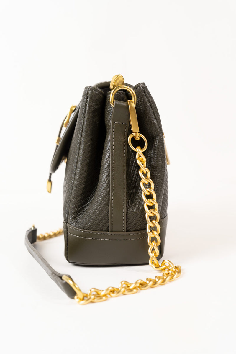 Chain Strap Crossbody Bag – Green