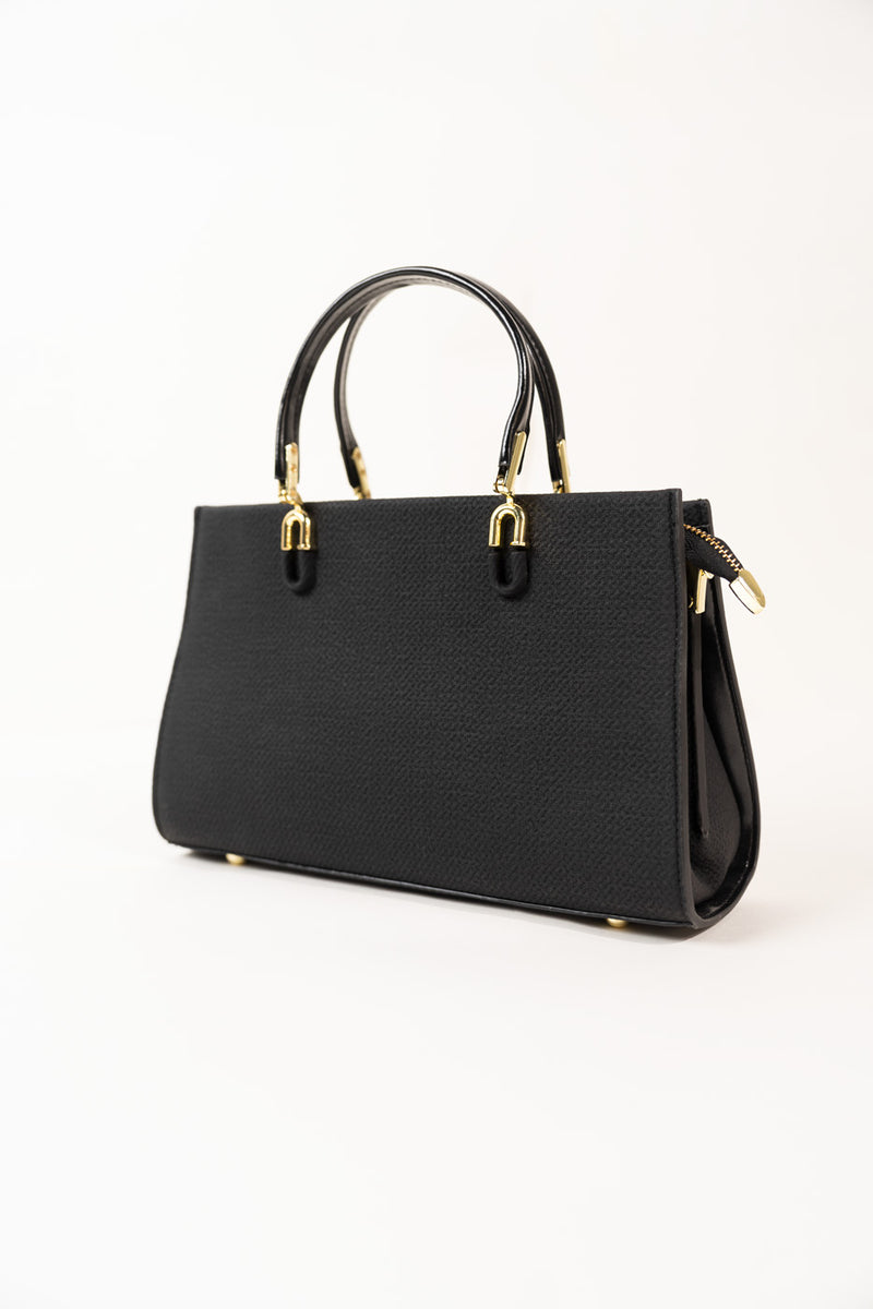 Structured Tote Bag – Black
