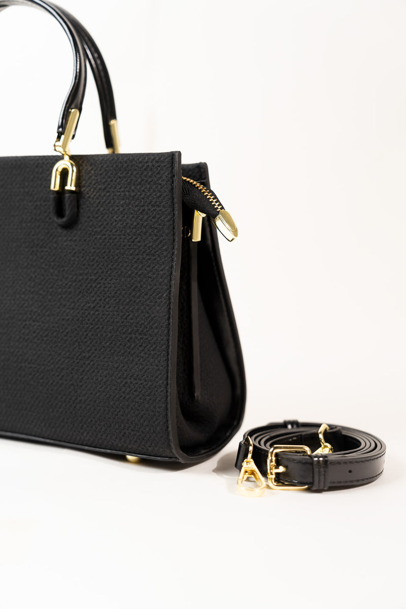 Structured Tote Bag – Black