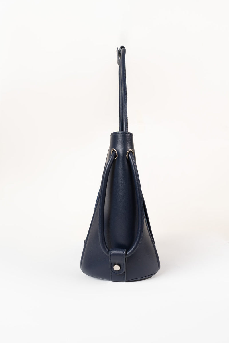 Structured Bucket Bag – Navy