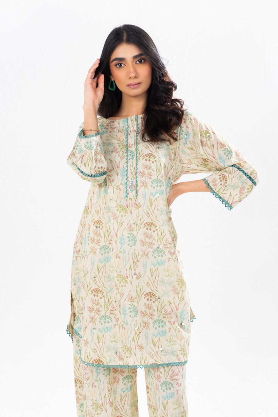 Stitched 2 Pc Embroidered Irish Lawn Outfit Alkaram Studio