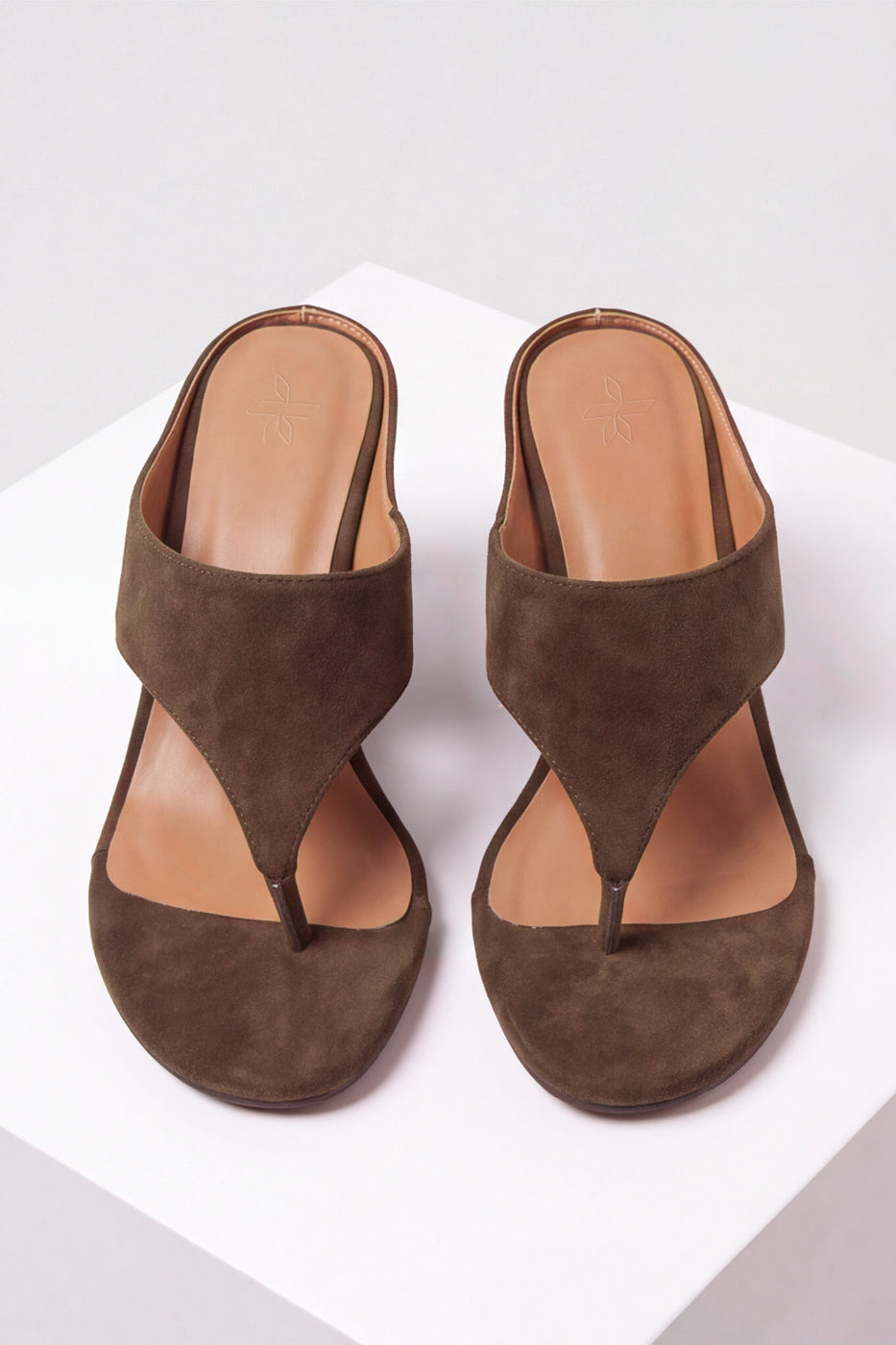 Cross Strap Wedge Sandals – Coffee