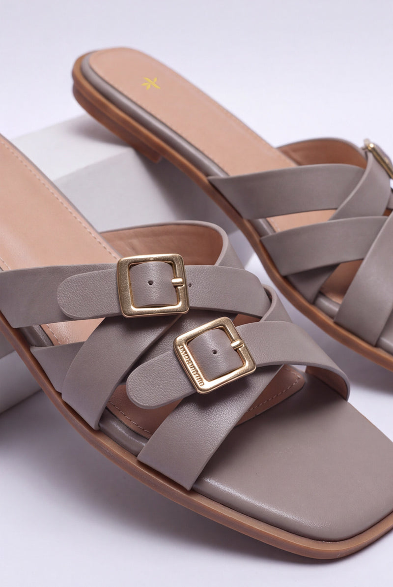 Knot Strap Slides – Khaki