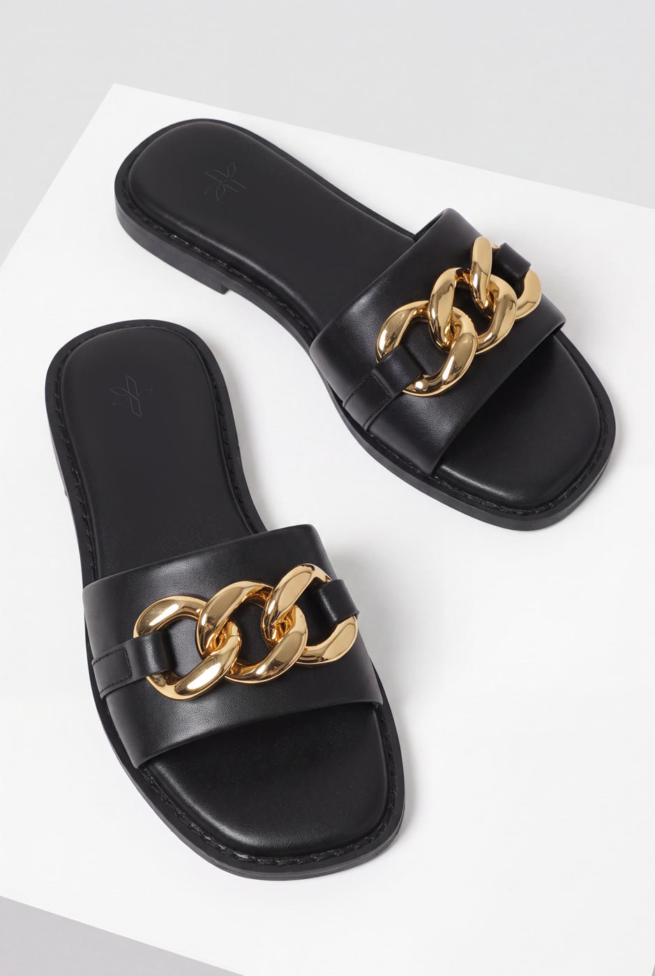 Buckle Strap Slides – Black