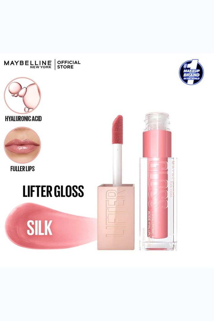 Maybelline New York Lifter Gloss Hydrating Lip Gloss with Hyaluronic Acid - 004 Silk