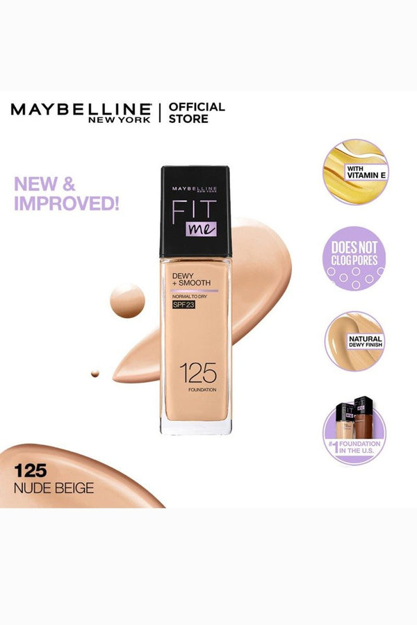Fit Me! Dewy + Smooth Foundation - 125 Nude Beige