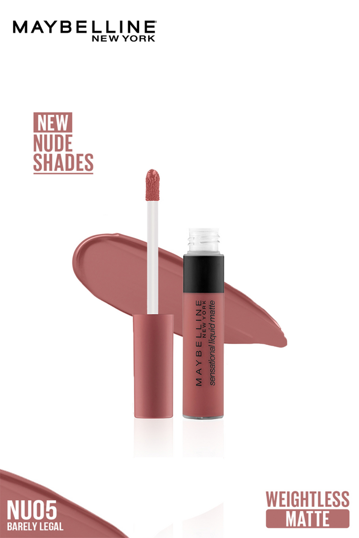 Sensational Liquid Matte Lipstick - NU 05 - Barely Legal