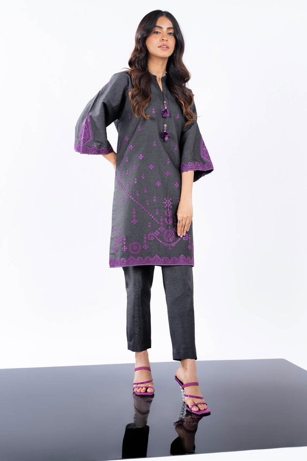2 Pc Embroidered Sunrise Suit With Sunrise Trouser