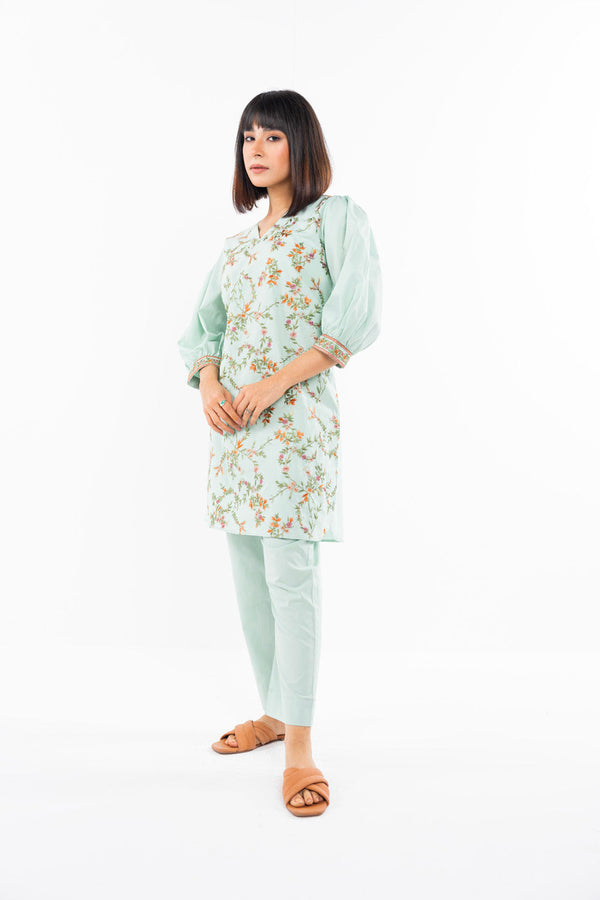 2 Pc Embroidered Cambric Outfit