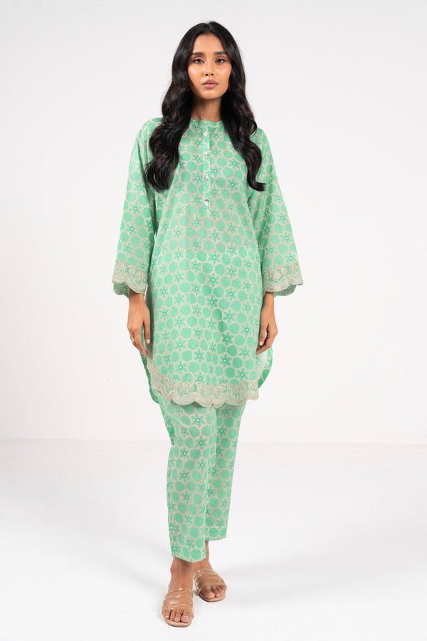 2 Pc Embroidered Cotton Viscose Outfit
