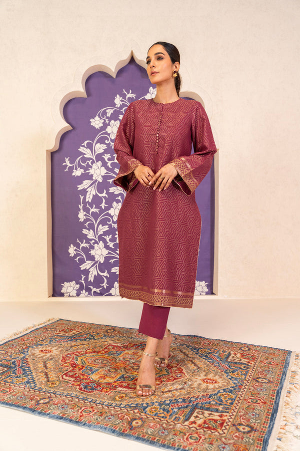 2 Pc Jacquard Suit With Dyed Cambric Trouser