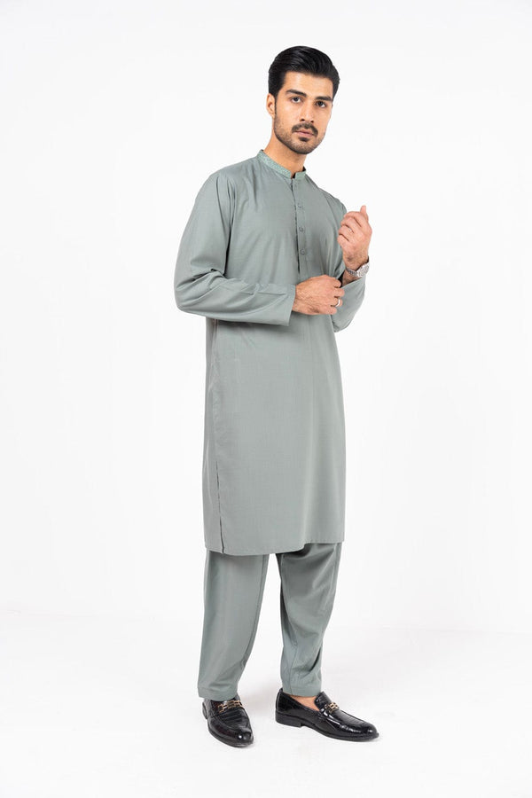 Rangari by Edge Republic Men RTW Embroidered Blended Cotton 2 Pcs Dark Purple CK 776 - Festive Collection