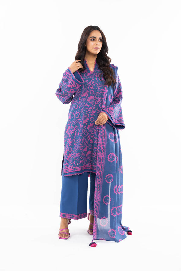 2 Pc Printed Lawn Suit With Lawn Dupatta