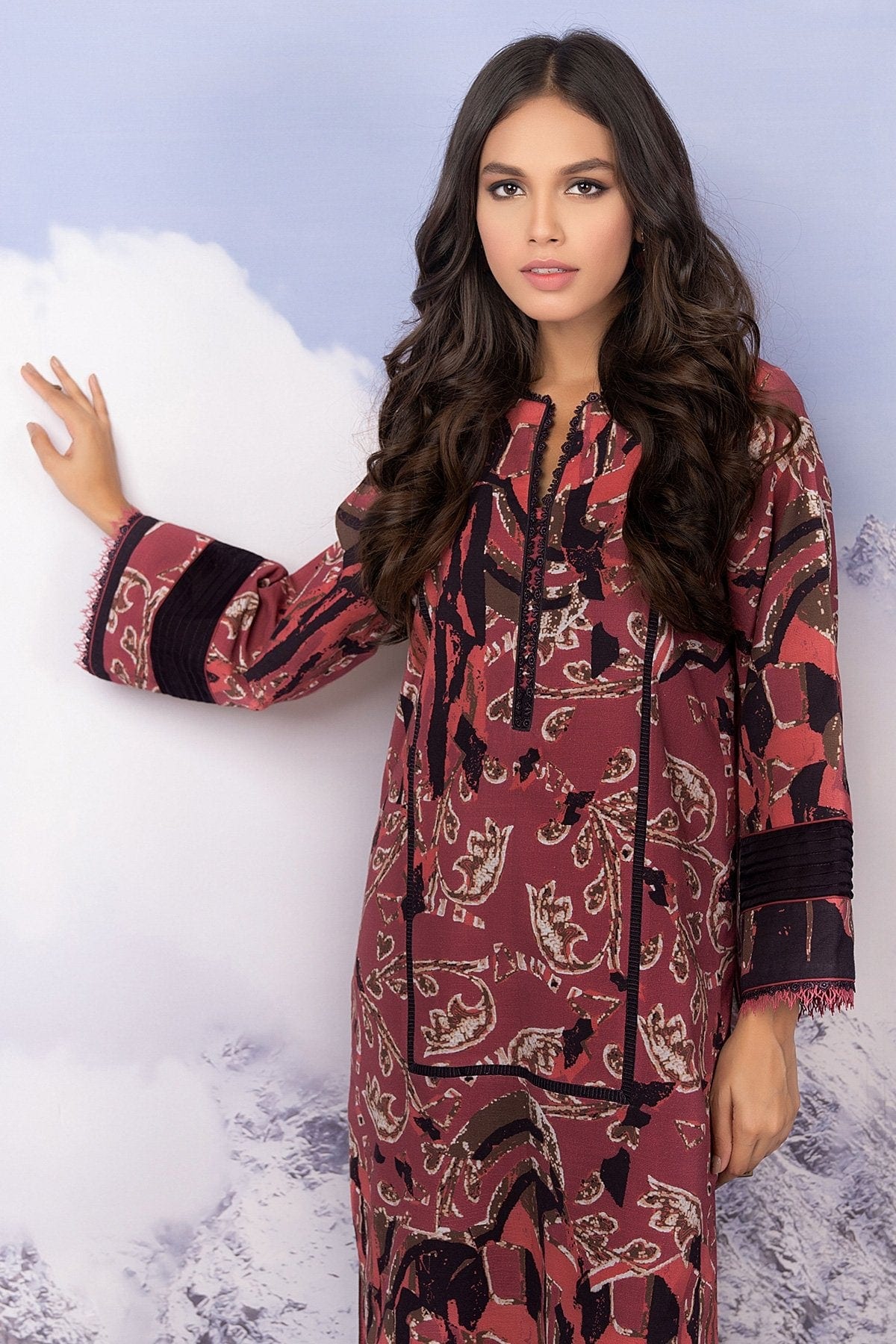 1 Pc Printed Khaddar Shirt