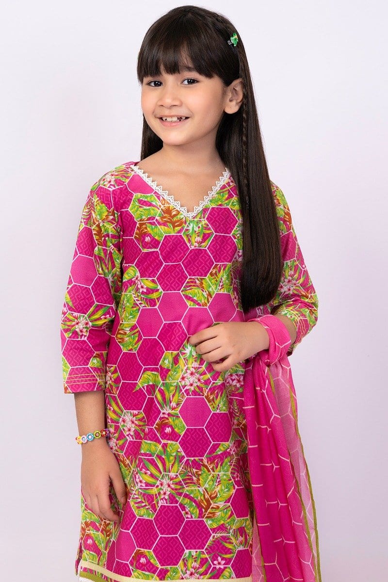3 Pc Printed Cambric Outfit