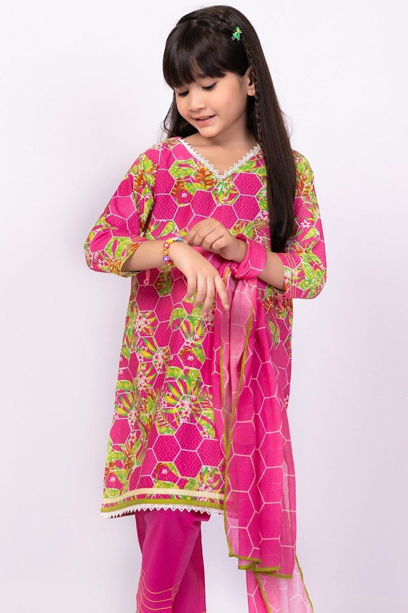 3 Pc Printed Cambric Outfit