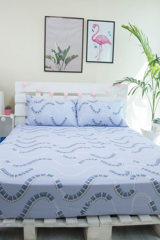 Printed MAK Bed Sheet Set T-150